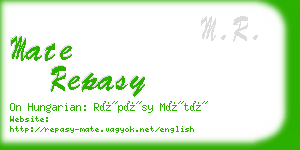 mate repasy business card